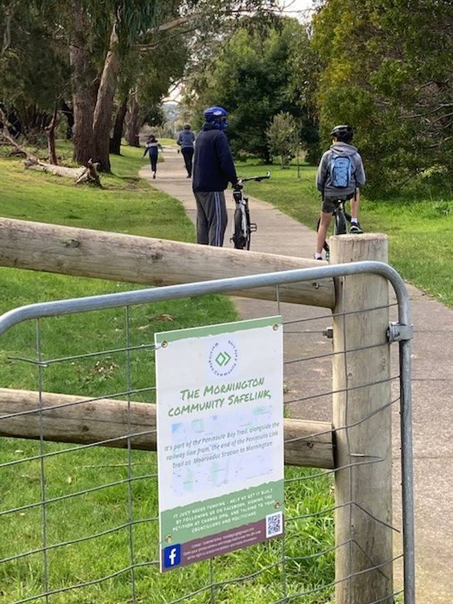 Mornington Community Safelink –  Priority 1 for completing the Bay Trail on the Mornington Peninsula