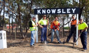 The Friends of the Bendigo Kilmore Rail Trail have recreated many station signs along the way [2016]