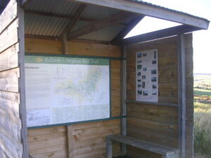 The trail shelter signage at Scarsdale explains the Rainbow Bird Trail [2009]