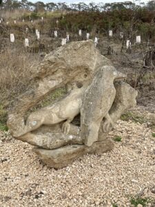 Look out for some sculptures along the trail, this one between Koroit and Moyne [P Hobday 2024]